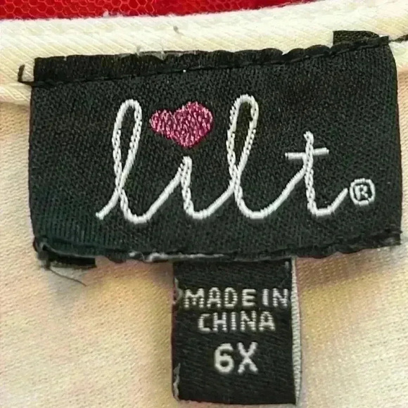 Lilt Girl’s Unicorn Dress Sz 6X Red and White Net Skirt Christmas - Picture 2 of 11